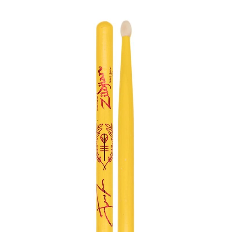 Zildjian Josh Dun Clancy Yellow Artist Series, baguettes de batterie jaunes en hickory, pointe ovale - Image 4