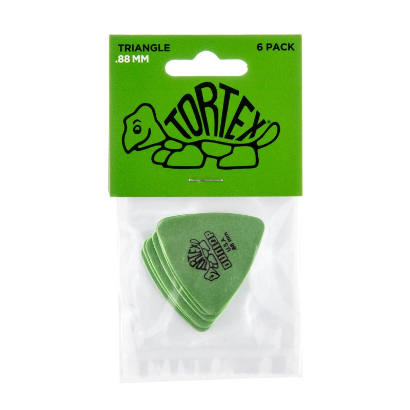 Médiator de guitare triangulaire Tortex® vert de 0,88 mm (pa - Image 3