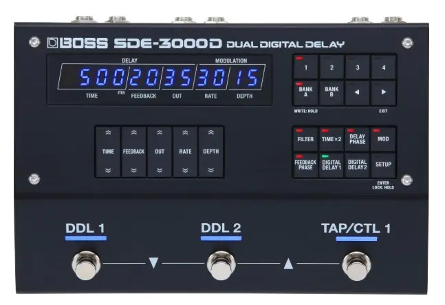 Boss SDE-3000D - Pédale de Délai Digital Double - Effets Guitare