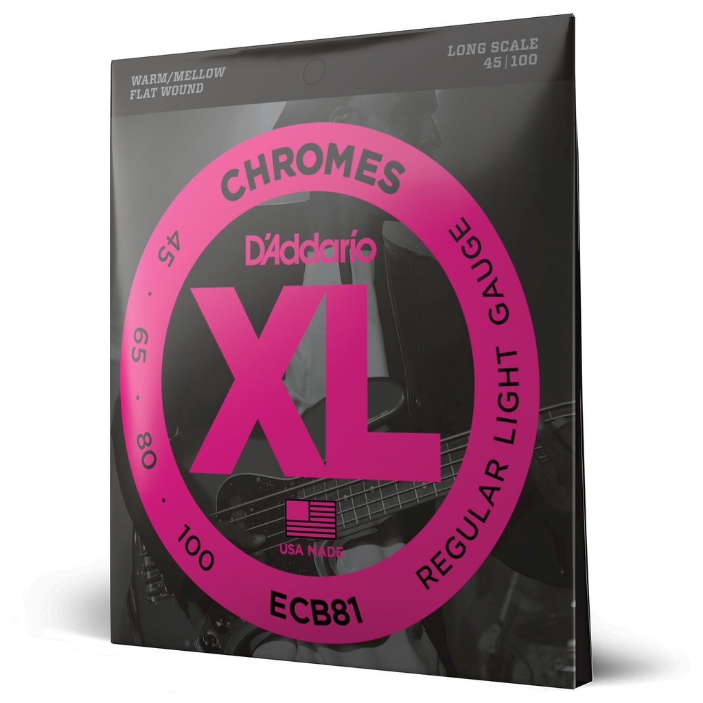 D'Addario Strings - D'Addario ECB81 Chromes Bass Guitar Strings, Li...