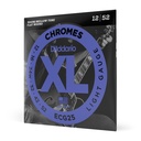 D'Addario Chromes ECG25 - Cordes Électriques [Filet Plat, Light, 12-52]