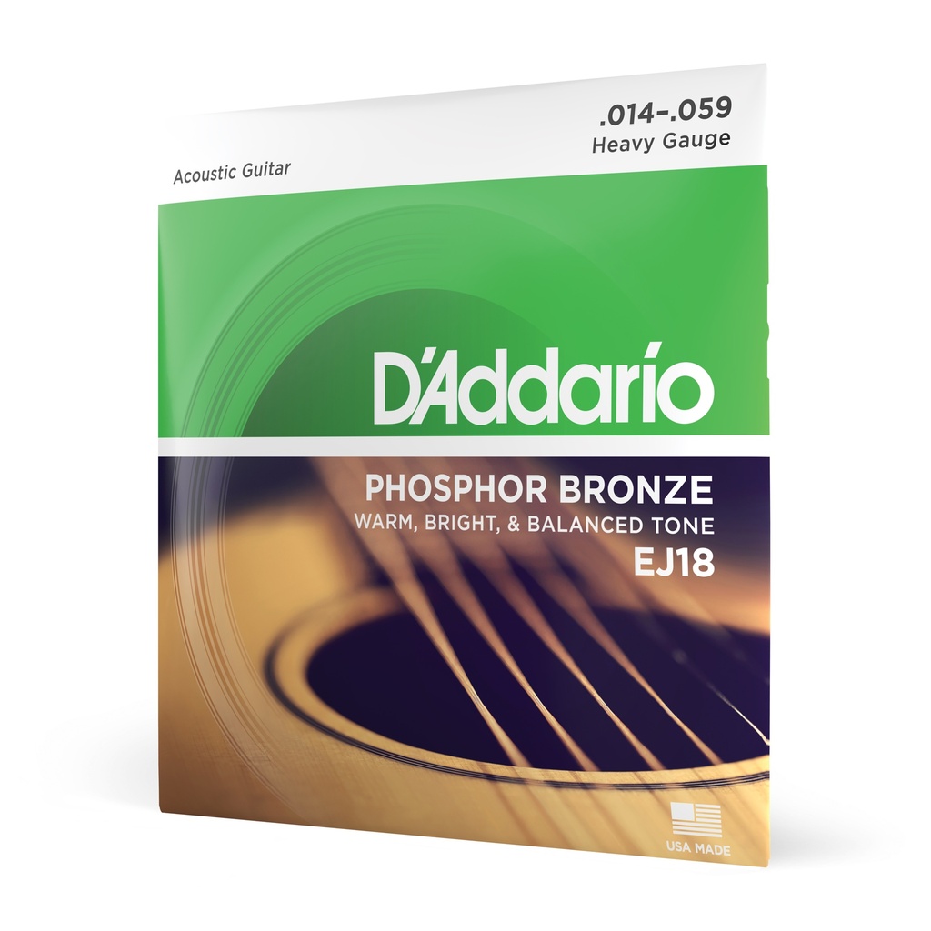 D'Addario EJ18 - Cordes Bronze Phosphoreux [Heavy 14-59]