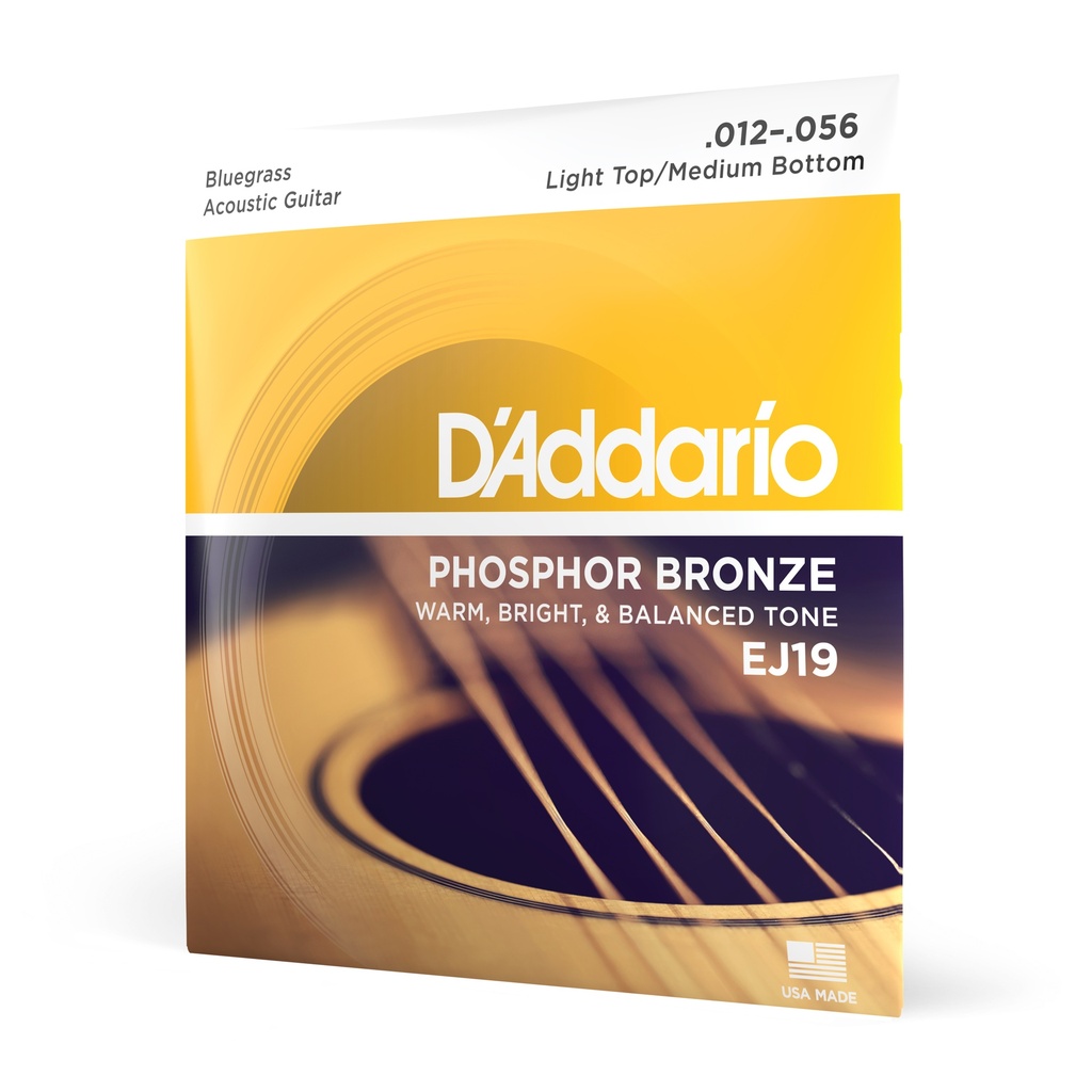 D'Addario EJ19 - Cordes Bluegrass Phosphor Bronze 12-56