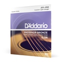 D'Addario EJ26 - Cordes Guitare Acoustique Bronze Phosphoreux [Custom Light 11-52]