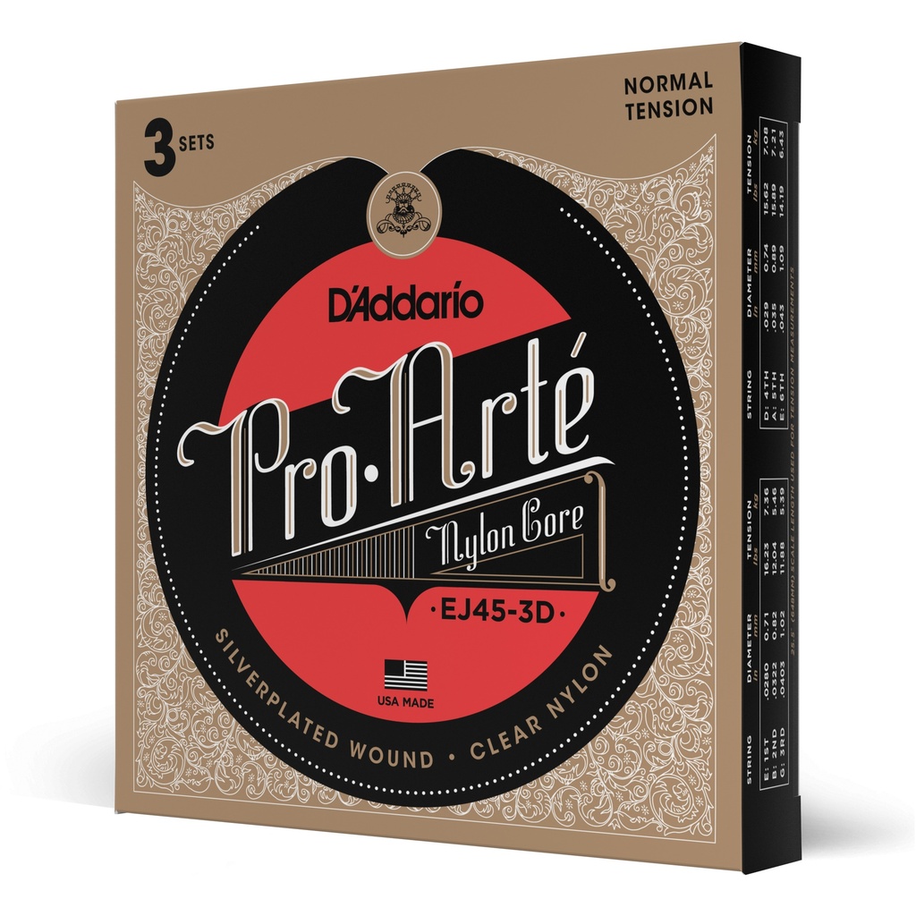 D'Addario EJ45-3D - Classical Strings [3 sets]