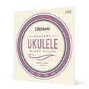 D'Addario EJ53C - Cordes Ukulélé Concert [Rectified Black Nylon]