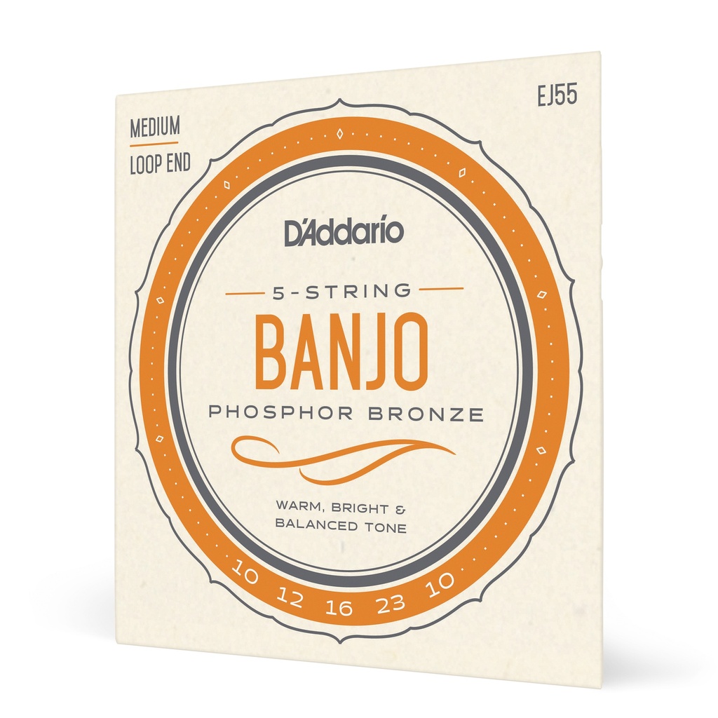 D'Addario EJ55 - Jeu de Cordes Banjo [Phosphor Bronze]