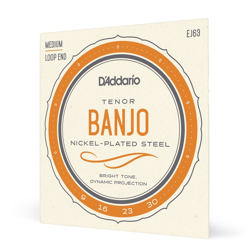 D'Addario Strings - D'Addario EJ63 Tenor Banjo Strings, Nickel, 9-30