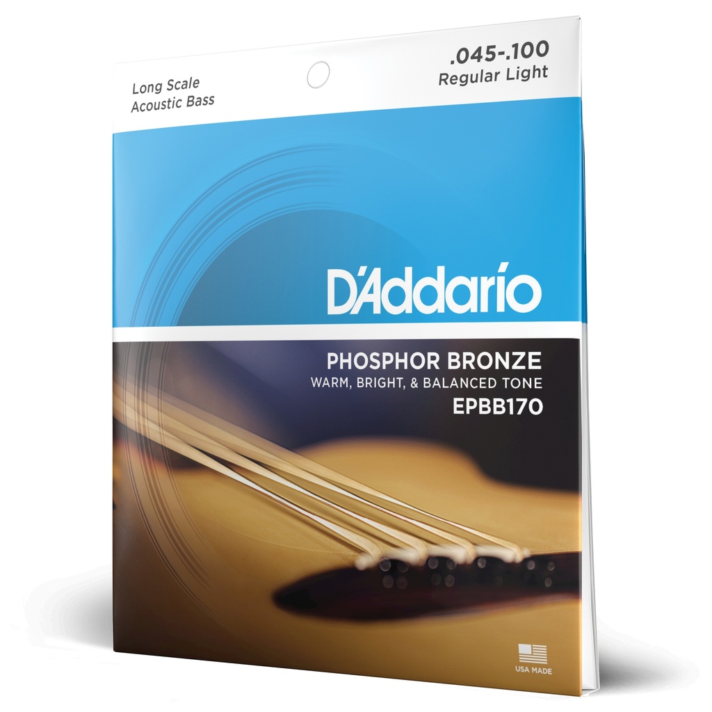 D'Addario EPBB170 - Cordes Basse Acoustique Bronze Phosphoreux