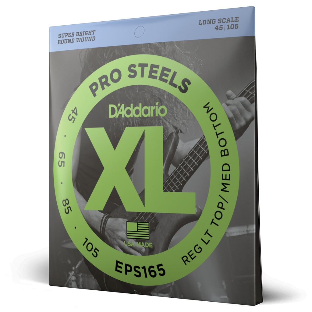 D'Addario ProSteels EPS165 - Cordes Basse [Custom Light 45-105]