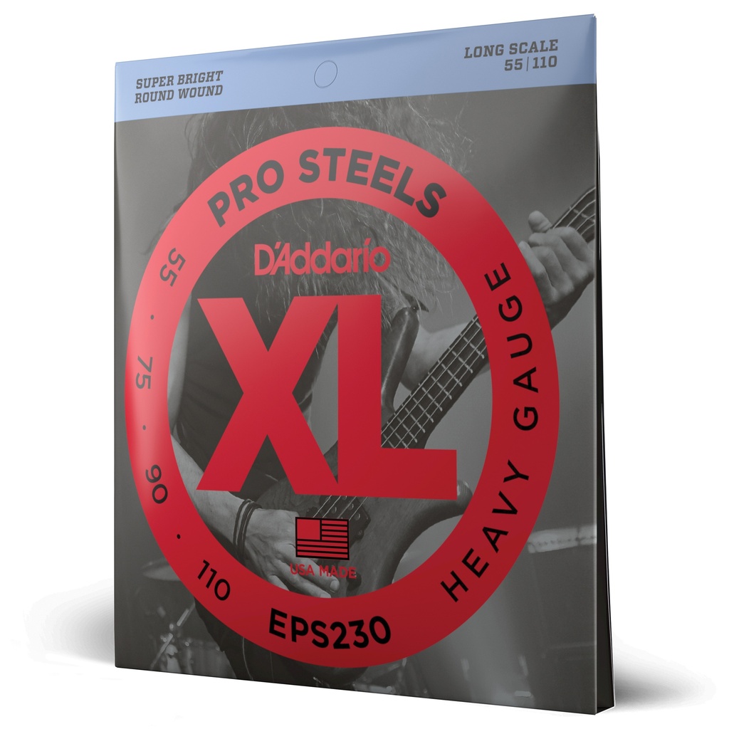 D'Addario Strings - D'Addario EPS230 ProSteels Bass Guitar Strings,...