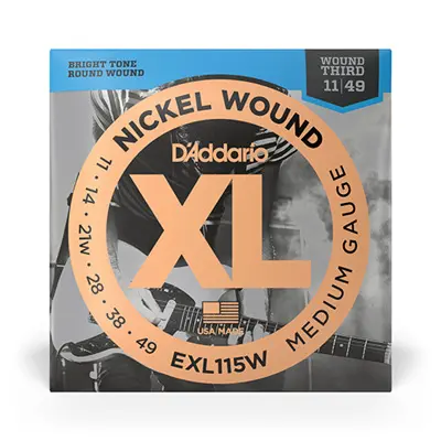 D'addario Cordes Élect. 11-49 Wound Third