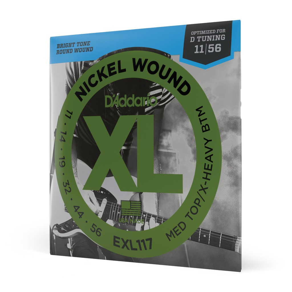 D'Addario EXL117 - Electric Guitar Strings (Medium Top/Extra Heavy Bottom)