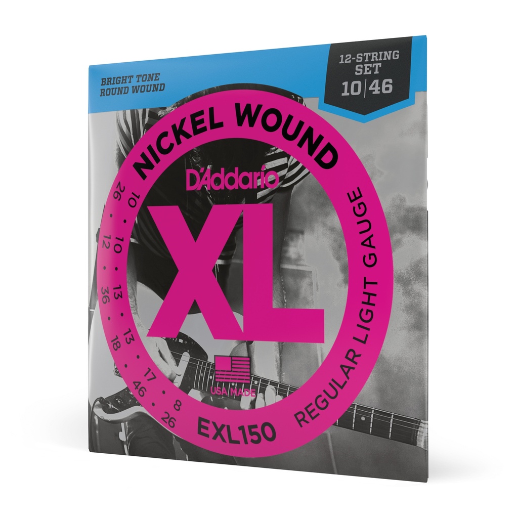 D'Addario EXL150 - 12-String Electric Guitar Strings [Regular Light 10-46]