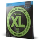 D'Addario Strings - EXL165-5 - D'Addario D'Addario EXL165 5-String Bass Nickel Strings, Custom Light, 45-135, Long Strings