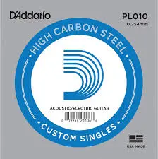 D'Addario Strings - D'Addario PL010 Plain Steel Guitar Single Strin...