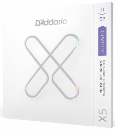 D'Addario Strings - XSAPB1152 - Cordes D'Addario XSAPB1152 en bronze phosphoreux pour guitare acoustique, Custom Light, 11-52