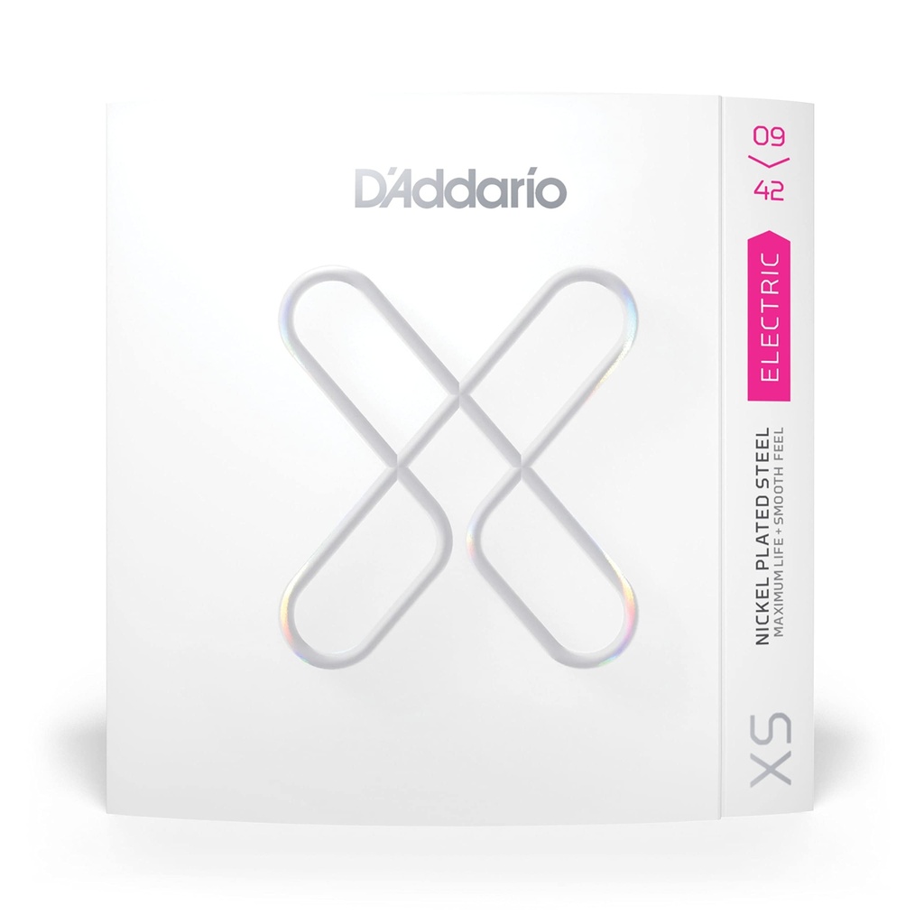 D'Addario Strings - XSE0942 - Cordes XS Nickel avec revêtement pour guitare électrique, 09-42 Super Light