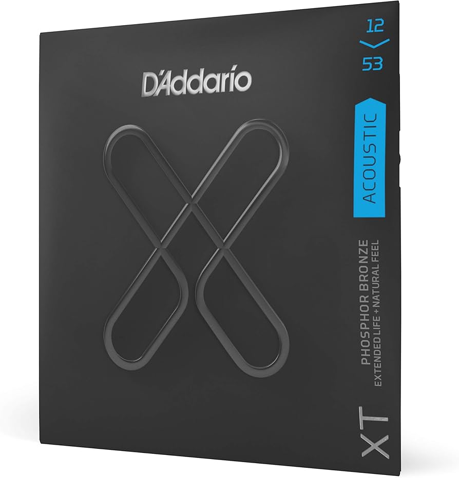 D'Addario Strings - XTAPB1253 - D'Addario XT Acoustic Phosphor Bronze, Light, 12-53