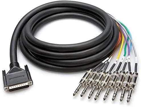 Digiflex DB25-T - 8x 1/4TRS Male - Câble Multipaire - Connectique Audio Professionnelle