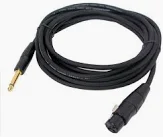 Digiflex CXMS-15-BLACK CABLE L-2T2S 1/4 TRS/XLR(F) 15'