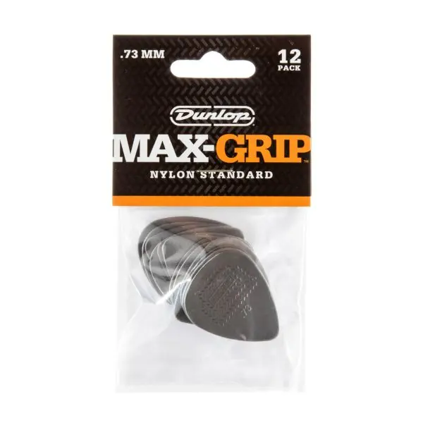 Dunlop 449P.73 - Médiator de guitare standard Max-Grip de 0,73 mm paquet de 12
