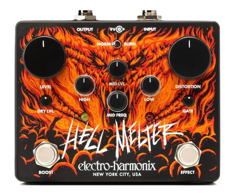 E. Harmonix HELLMELTER Pédale de Distorsion Hell Melter