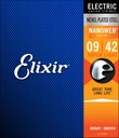 Elixir 12002 Cordes électriques en acier nickelé super léger avec revêtement Nanoweb (.009 - .042)