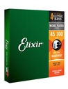 Elixir 14052 4 cordes légères, basse électrique à longue échelle en acier nickelé avec revêtement Nanoweb (.045 - .100)