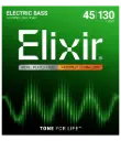 Elixir Strings Jeu en acier nickelé à technologie Nanoweb pour basse à 5 cordes tension légère, calibres 0,045 à 0,130