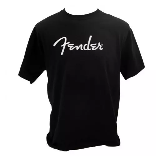 Fender T-shirt Spaghetti Logo Noir - Large