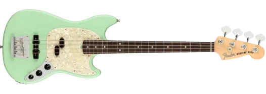 Fender American Performer Mustang Bass RW, Satin surf green