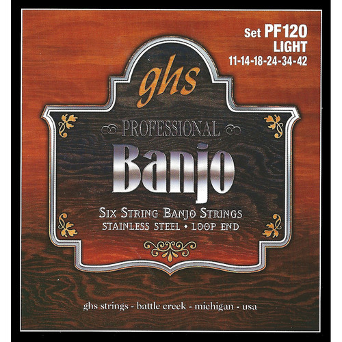 GHS PF120 - Cordes Phosphore Bronze pour Banjo - Light