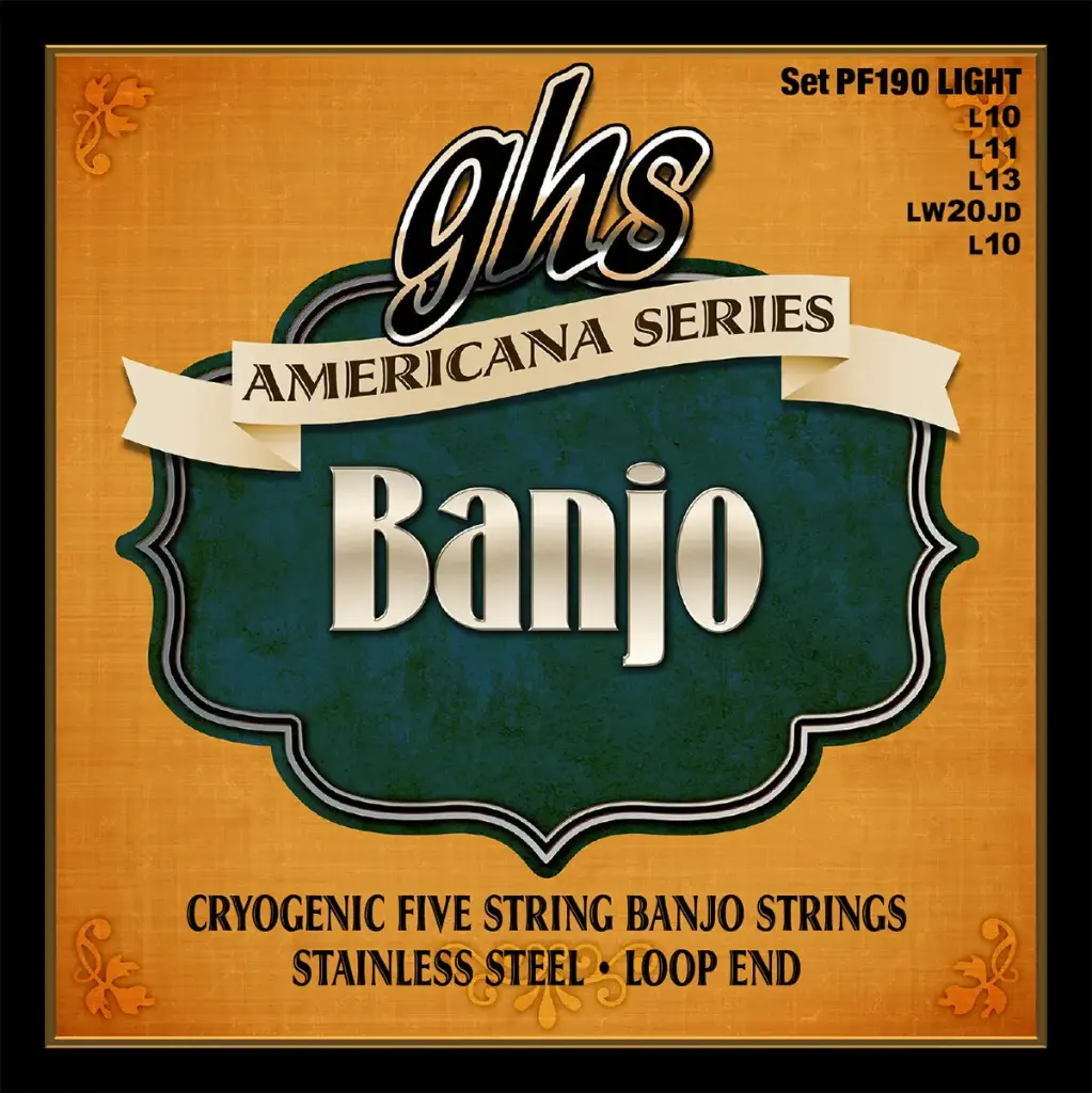 GHS PF190 - Cordes Banjo 5 Cordes Acier Inoxidable Cryogénisé
