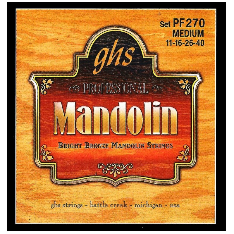 GHS PF270 - Cordes Bright pour Mandoline - Jeu de cordes