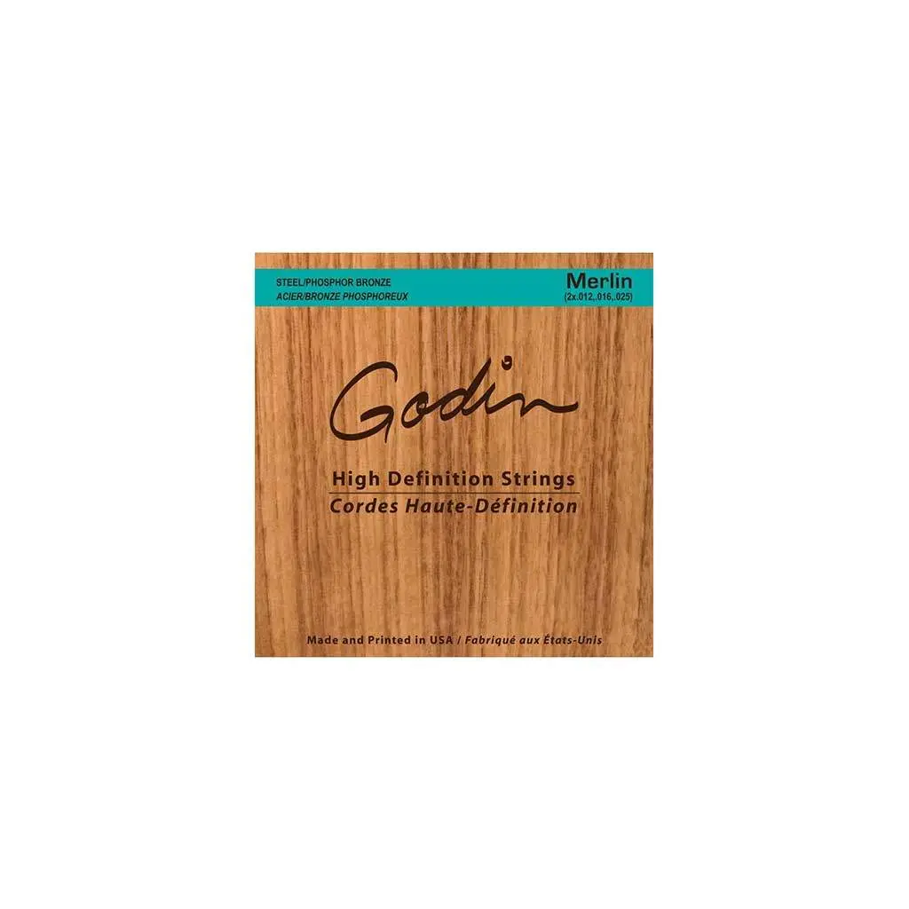 Godin Cordes Pour Merlin - 2x .012 (acier), .016 (acier), .025 (enroulé)