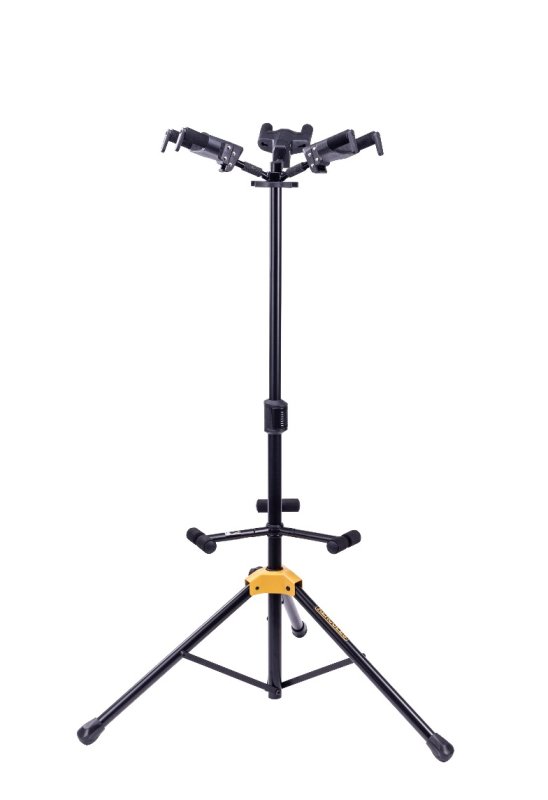 Hercules GS432B+ - AUTO GRIP SYSTEM (AGS) TRIPLE GUITAR STAND, FOLDABLE BACKREST