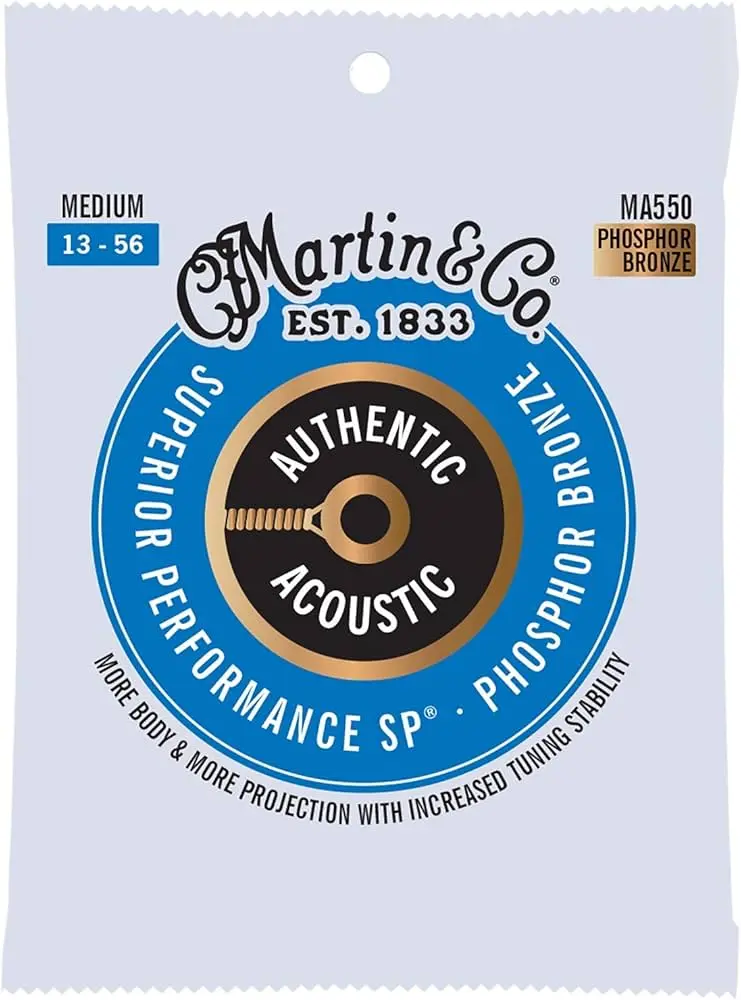 Martin MA550 Cordes Authentic 92/8 Phos. 13-56 - Cordes Guitare - Phosphore