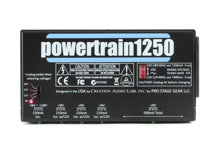 Pedaltrain PT-1250 - Pédale d'alimentation - Stabilité et Performance