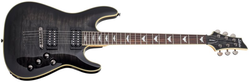 Schecter 2025-SHC - Guitare Électrique - Omen Extreme Noir Transparent