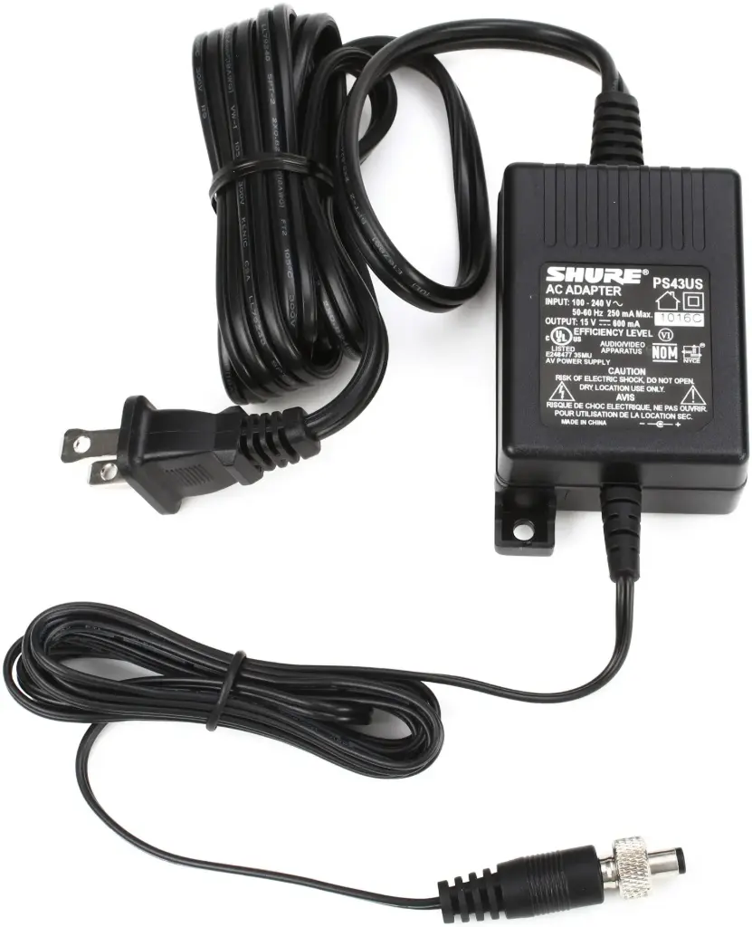 Shure PS43US, bloc d'alimentation 15 V pour récepteurs sans fil
