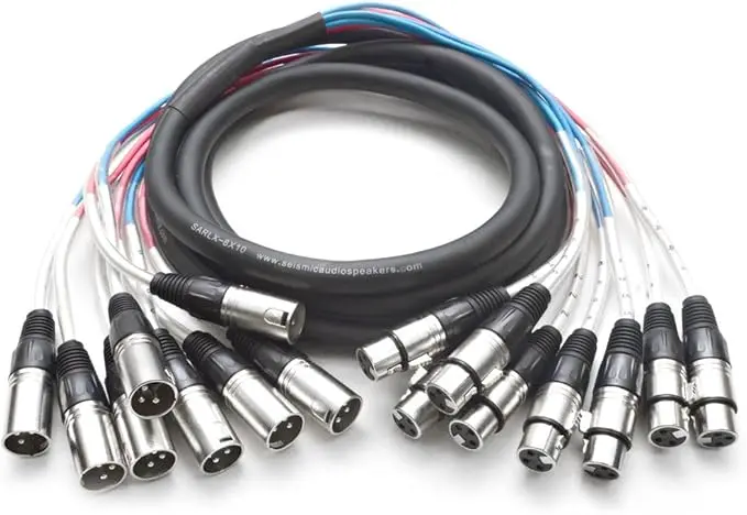 Digiflex SN XLR10 - Snake XLR-F / XLR-M 10' 8 Ch - Stage Cable