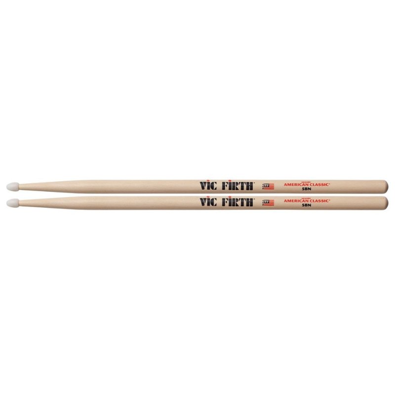 Vic Firth 5BN - Baguettes de Batterie - Embout en Nylon