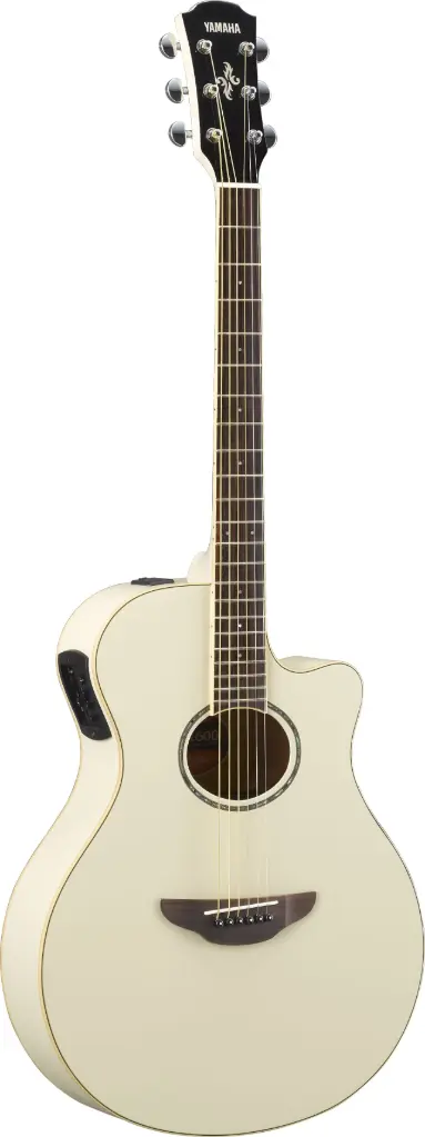 YAMAHA GUIT ELECT ACOUST SLIM BODY BLANCHE