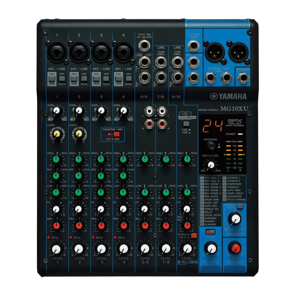 Yamaha MG10XU - 10-IN Analog Mixing Console with FX and USB