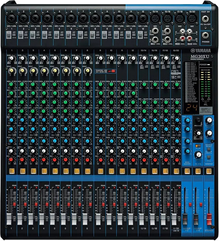 Yamaha MG20XU - Console de Mixage Analogue 20 IN avec FX et USB