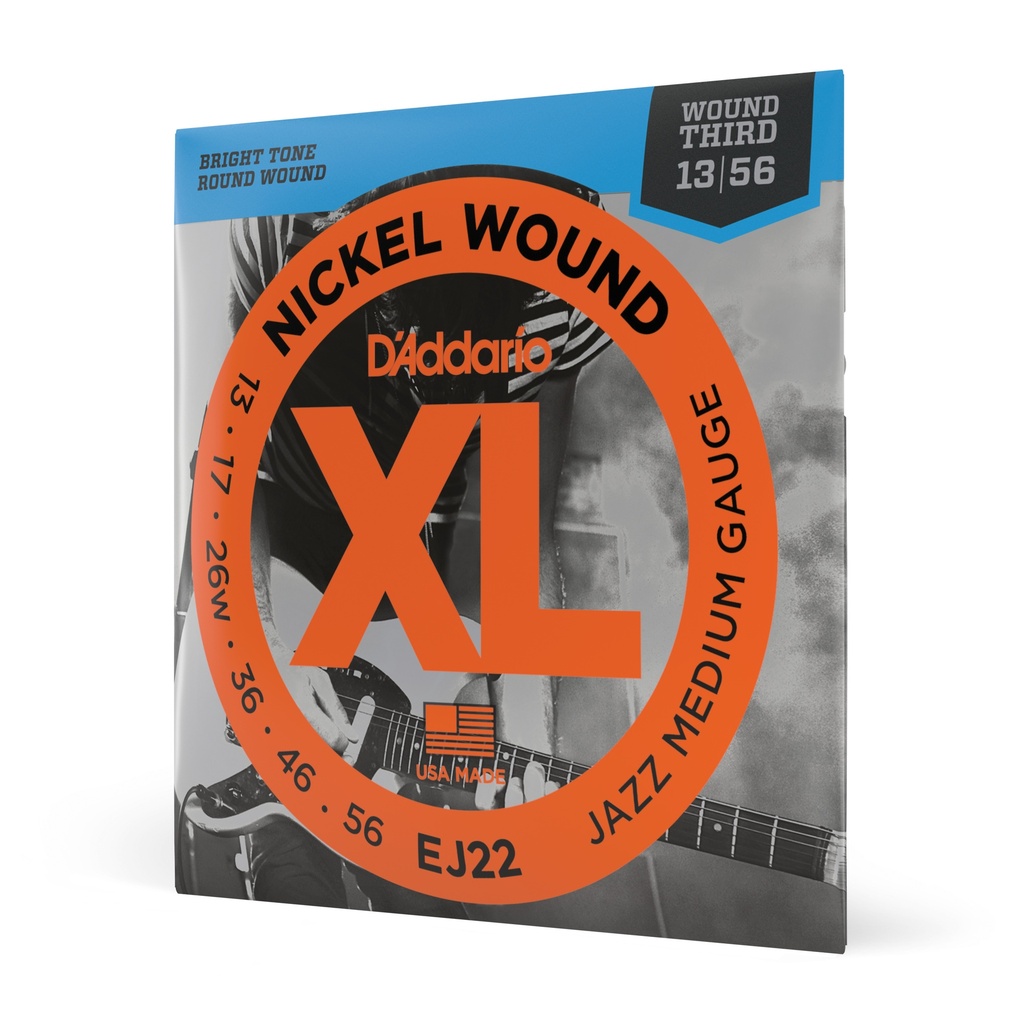 D'Addario EJ22 - Nickel Jazz Medium Strings [13-56]