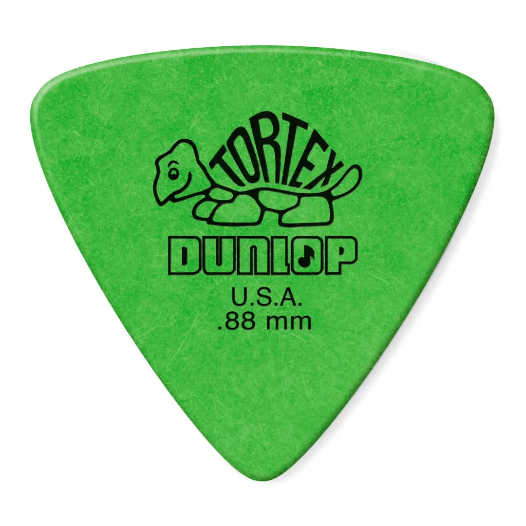 Médiator de guitare triangulaire Tortex® vert de 0,88 mm (pa