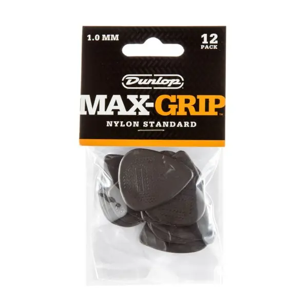 Dunlop 449P1.0 - Médiator de guitare standard Max-Grip de 1,0 mm paquet de 12