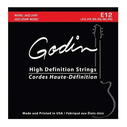 Jeu de cordes guitare électrique GODIN E12 Jazz Léger Nickel